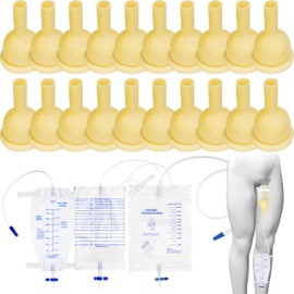 20 Pack Latex Catheter Adhesive Strips with Includes 2000ml Collection Bag, 1000ml Collection Bag, and 750ml Portable Leg Bag (25mm)
