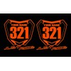JUST RIDE Motocross Number Plate Replica Decal Stickers RM RMZ
