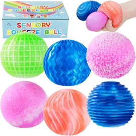 MoZkkiz 6-Piece Colour Changing Elastic Ball Set - Random Colours, Anti-Stress Toy for Adults & Children - Ideal for Office, School & Everyday Use - Supports Stress Relief & Autism Therapy