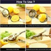 joleully Lemon Squeezer Stainless Steel Professional Lemon Manual Juicer, Lemon
