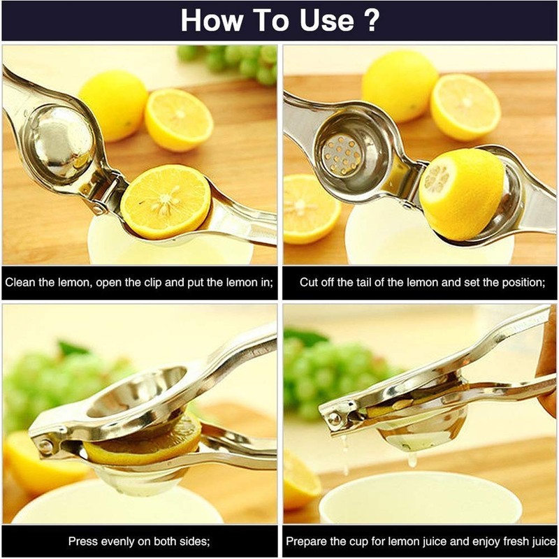 joleully Lemon Squeezer Stainless Steel Professional Lemon Manual Juicer, Lemon