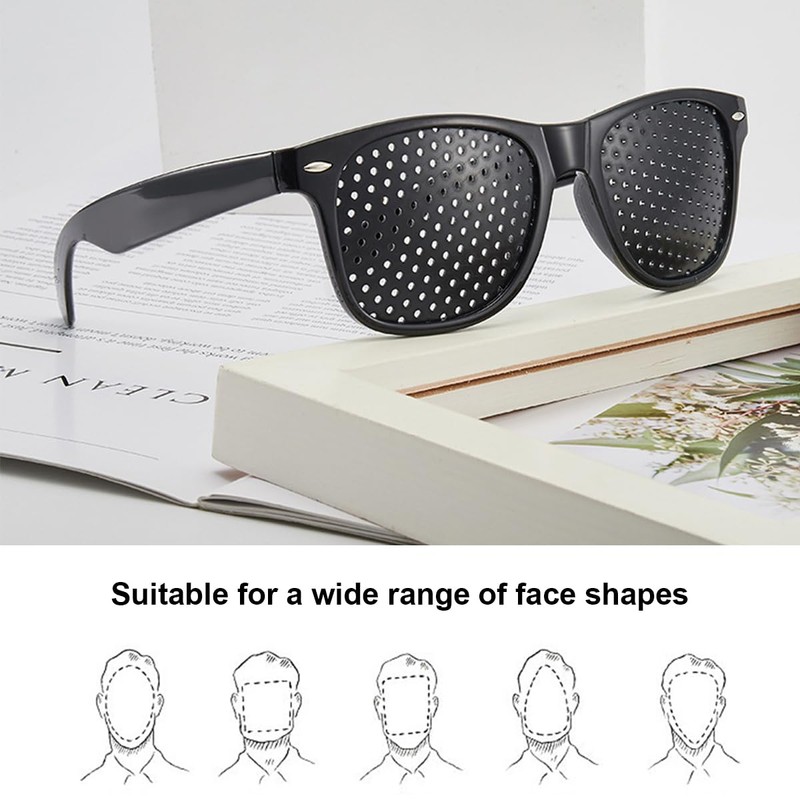 Ruayia Pack of 2 Grid Glasses, Eye Trainer Hole Glasses
