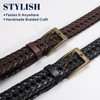 BELTROAD 2 Pack Mens Braided Leather Belt Woven Leather Belts