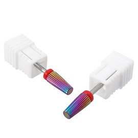 Yakamoz 2Pcs F Fine Nail Drill Bits Set, Professional 3/32" Shank Electric Nail File and Acrylic Gel Nail Bit for Manicure Pedicure & Cuticle Gel Polishing Drill Machine.