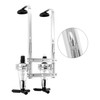 QWORK® Double Head Dispenser Wall Mounted Bottle Holder Aluminum Alloy