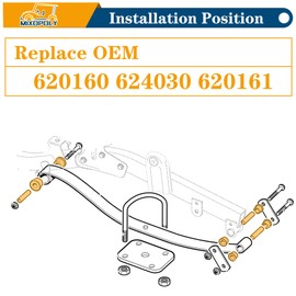 Mixopoly Golf Cart Bushing Kit, Rear Leaf Spring Bushing Sleeves for EZGO RXV Gas and Electric 2008-up, Replace OEM 620160 624030 620161