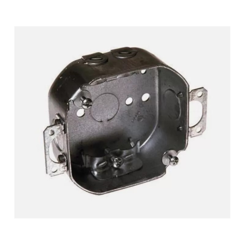 RACO 150 Octagon Box 1-Gang Galvanized Steel Gray, 4 x