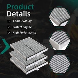 3 pack CF11811 Cabin air filter, For Mazda 3 2014-2018, For 3 Sport 2014-2019, For 6 2014-2021, For Mazda CX-5 2013-2022#OE KD45-61-J6X, XC10189, CF-265, XC10189, 042-2217, CF1270