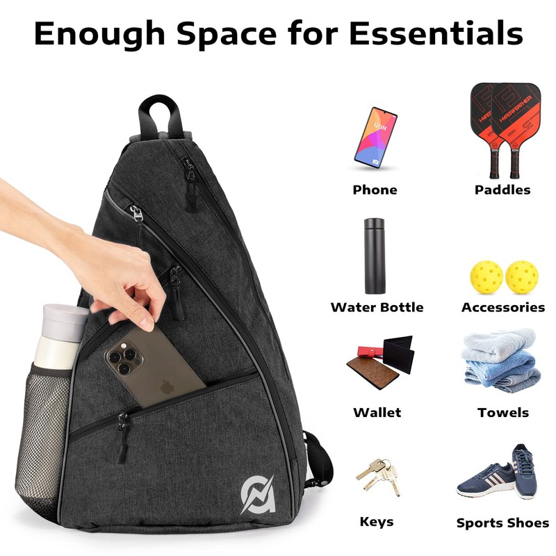 A11N Pickleball Bag, Reversible Crossbody Sling Bag/Backpack for Women Men,
