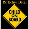 Child on Board Decal Black & Yellow Reflective