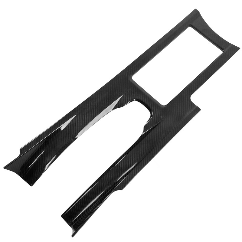 Carbon Fiber Center Console Gear Shift Cup Holder Panel Cover