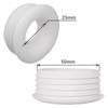SKIR'CO (5Pcs) White 50 x 25mm Rubber Sleeve for Waste