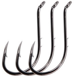 Octopus Fishing Hooks High Carbon Steel 2 Barbed Baitholder Fishhook Worm Lure Jig Fishing Hooks for Saltwater Freshwater Size 6#-6/0 (Size 3# - 200pcs)