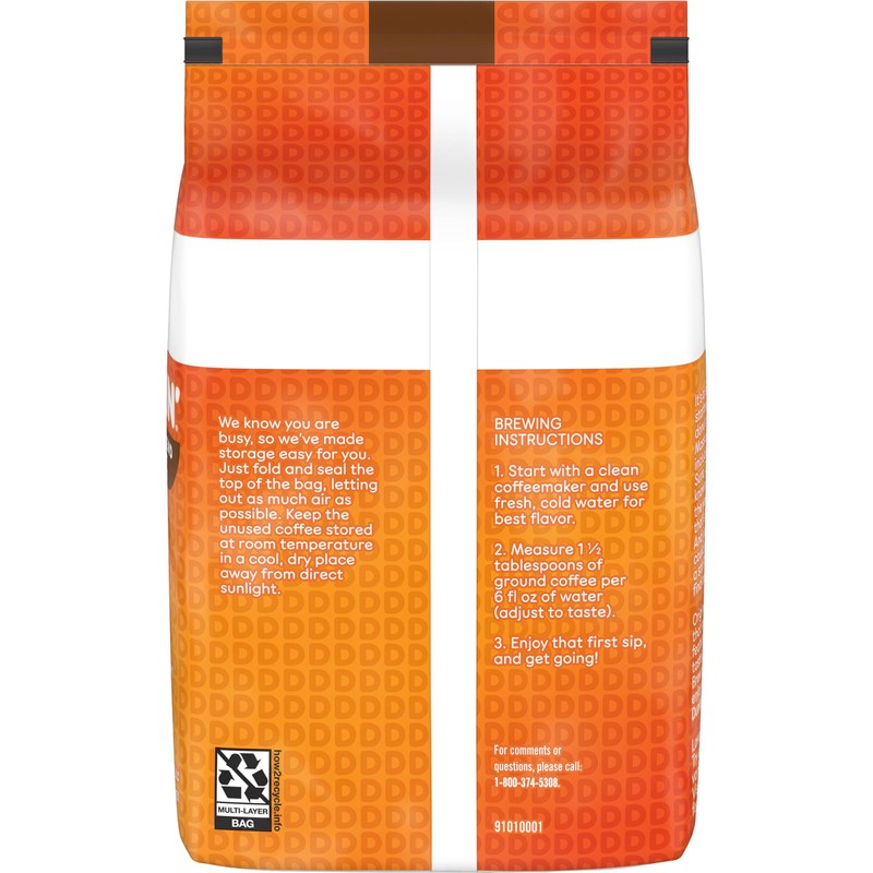 Dunkin' Original Blend Medium Roast Ground Coffee, 18 Ounce