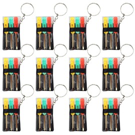 ArtCreativity Mini Screwdriver Set with Keychain (12 Pack) - Useful Adult Party Favors, 3 Screw Drivers in a Handy Portable Pouch, Pocket Screwdriver & Mini Toolkit, Xmas Stocking Stuffers