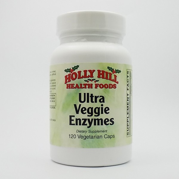 Holly Hill Health Foods, Ultra Veggie Enzymes, 120 Vegetarian Capsules