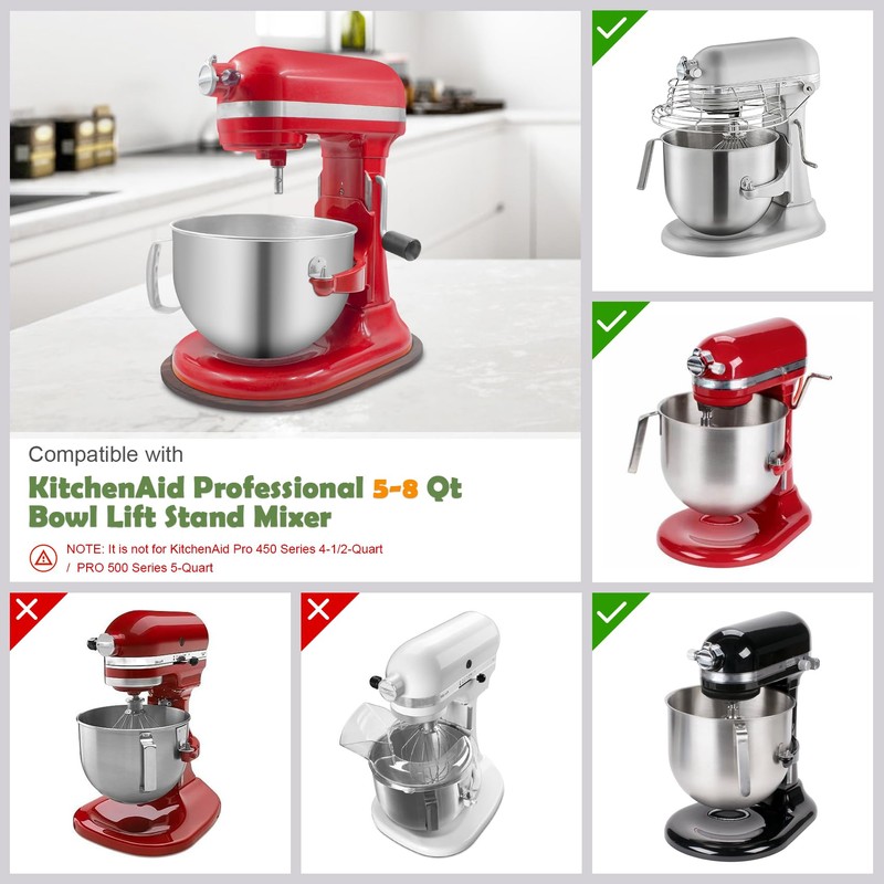 Bamboo Mixer Slider Compatible with Kitchen aid Bowl Lift 5-8