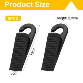 OUDQFCJ Set of 5 Door Stoppers Floor Door Wedge – Door Stopper, Plastic Wedges, Door Stopper Black, Door Holder, Rubber Door Wedge