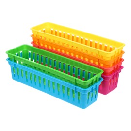 Operitacx 12pcs Small Plastic Pencil Storage Baskets for Classroom Storage, Colorful Pencil Pots for Classroom Pencil Storage, Pencil Holder Pencil Box Classroom Essentials for Teachers