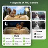 Wooden Squirrel Feeder with Camera, Solar-Powered, 2K HD+ Video