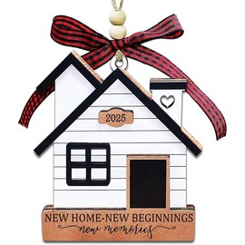 New Home Ornament 2025- Housewarming Gifts New Home, New House New Beginning, House Warming Gift for Women, Couple, homeowners, New Home Gift Ideas - First Home Christmas Ornament 2025