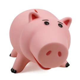 PHOCAS Piggy Bank, Cute Pink Plastic Coin Bank for Girls and Boys, Unbreakable Pig Money Bank for Xmas Christmas Birthday Gift