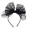 Chiffon Big Bow Headband with Mini Stars - Black
