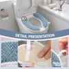 Muimurex Padded Toilet Seat Warmer Cushion Washable(Blue)