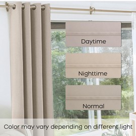 KOUFALL Greige Beige Neutral Blackout Curtains 84 Inches Long for Living Room, Thermal Insulated Modern Tan Curtain for Bedroom, 2 Panels Set