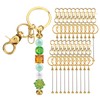 PATIKIL 20 Pcs Beadable Keychain Bars, Metal Beaded Keychain Blanks
