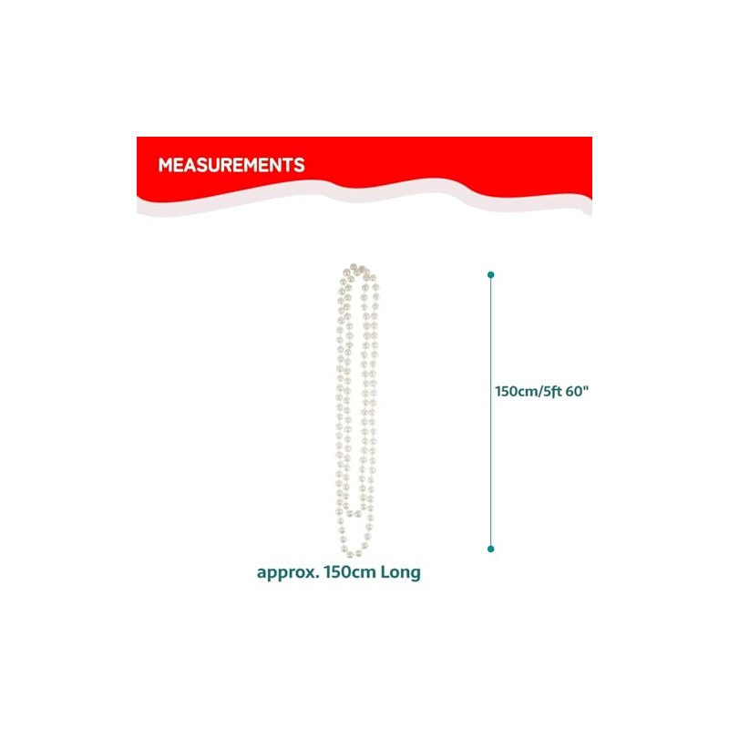 FNA Fashions Charleston Flapper Pearl Beads Necklace 1920s Fancy Dress