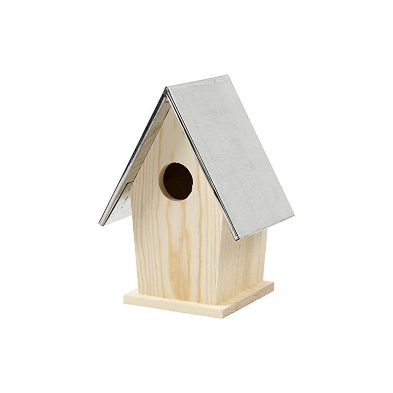 Creativ 577310 Wooden Bird Table with Removable Zinc Roof 13.5