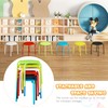 VECELO Stackable Stools for Classroom, 12" Height Plastic Portable Stacking