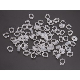 Ruwado 200 Pcs Silicone Cable Ties 12 MM OD Reusable Rubber Bands for Wire Cord Cable Management Home Office School Organization (Transparent)