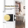 Goldenwarm 2 Pack Black Gold Interior Door Knobs, Privacy Door