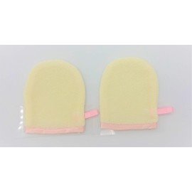 silk mitten puff for face wash 2 pack