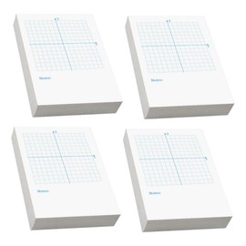 SHOWERORO 4pcs Math Notebooks Coordinate Graph Sheets Precision Grid Lines Dual-sided Pages for Graphing and Note-taking