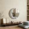 Xinleitan 9 Inch Silver Moon Round Mirror Wall Decor