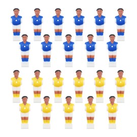 SG Store 22 Pieces Table Football Players Table Football Suits Player Games Mini Football Figures Plastic for 15.9mm Pole Football Machine Yellow and Blue