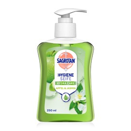 Sagrotan Green Apple and Jasmine Blossom Hand Soap – Hygienic Liquid Soap - 1 x 250ml Soap Dispenser