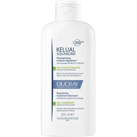 DUCRAY, Kelual Squanorm Shampoo Tratante, Para Caspa Grasa, Limpieza Reguladora y Anticaspa, 200 ml