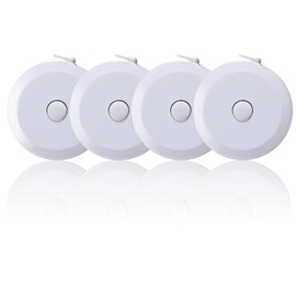 4 PackTape Measure, Double Scales Rulers 60inch/150cm,Soft Retractable Measuring for Body Tailor Sewing Cloth Knitting Craft Home Measurements (White)