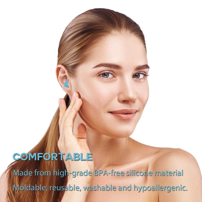 Ear Plugs for Sleeping - Vegpoet Reusable Moldable Silicone Earplugs