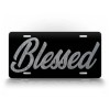 SignsAndTagsOnline.com Novelty Blessed Black And Sliver 6x12 License Plate