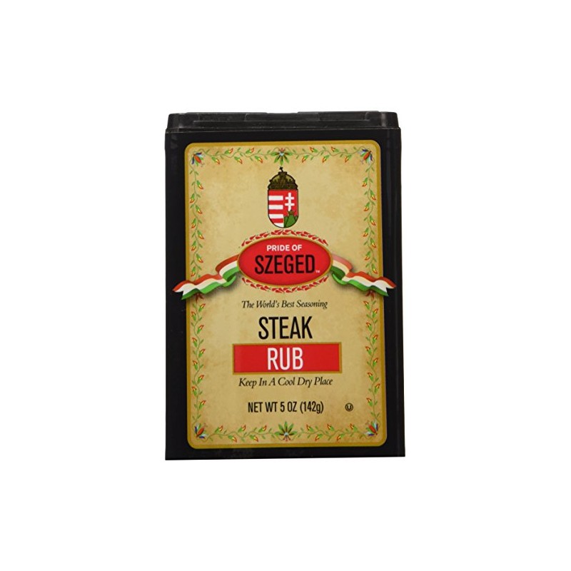PRIDE OF SZEGED Steak Rub Seasoning Spice Mix, Shaker and