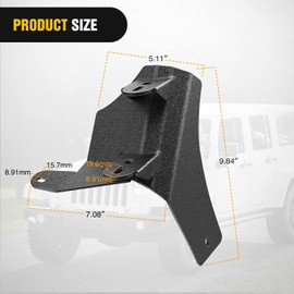 Nilight 2Pcs Windshield Hinge Mounting Brackets Dual A-Pillar for Offroad LED Fog Light Pods for 2018 2019 2020 2021 2022 2023 Wrangler JL/2020-2023 Gladiator JT , 2 Years Warranty,Black