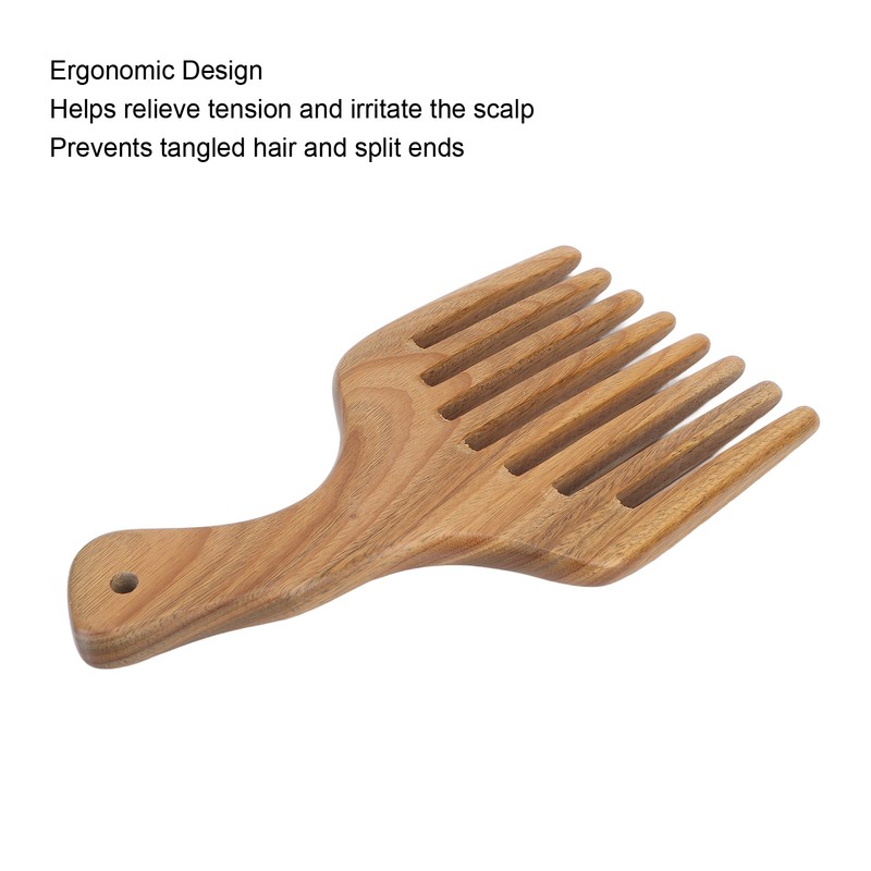 Wooden Comb Sandalwood Prevent Static Scalp Massage Coarse Teeth Hair