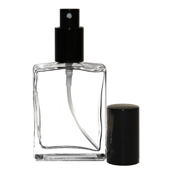 Riverrun Perfume Atomizer Empty Refillable Glass Bottle Black Sprayer 1 oz 30ml (1 Bottle)