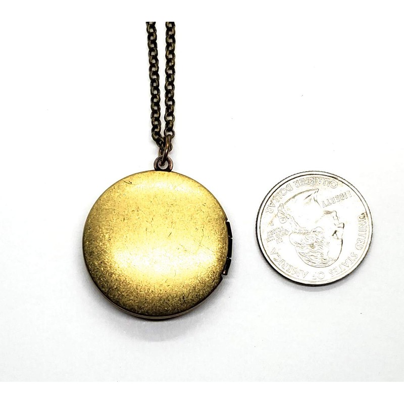 Handmade Mixed Metals Fleur De Lis Locket Necklace