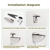 6 Pcs Glass Shelf Brackets Adjustable Glass Shelf Bracket Polished